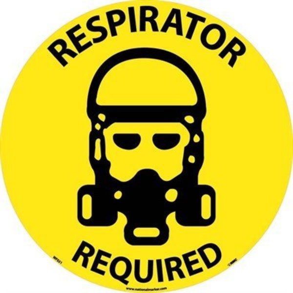 Nmc Respirator Required Walk On Floor Sign WFS31